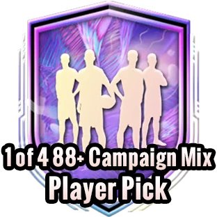 1 of 4 88+ Campaign Mix Player Pick (Repeatable: 3) 2/Day