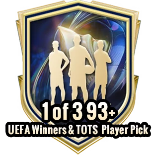 1 of 3 93+ UEFA Winners & TOTS Player Pick