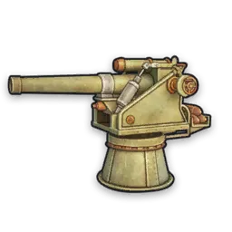 Worn 80 mm Naval Cannon Kit